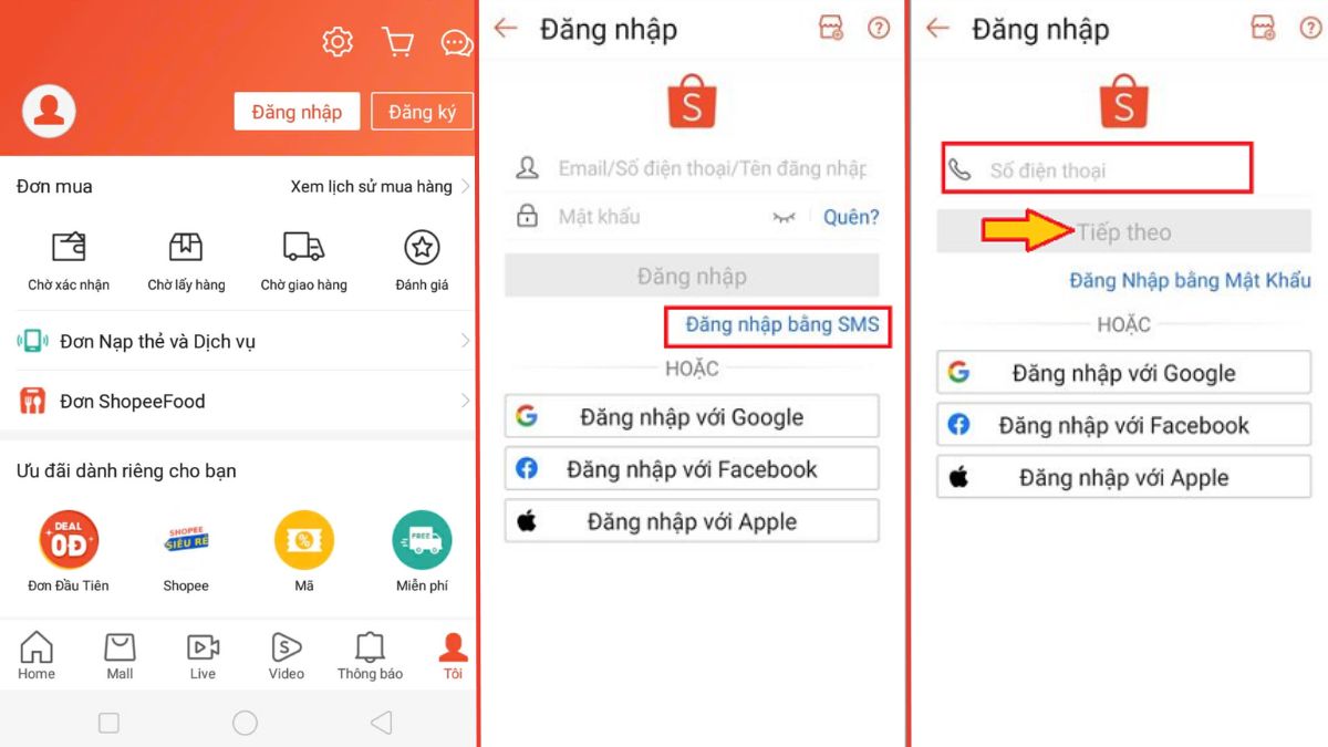 4 Cách đăng nhập Shopee nhanh chóng, dễ dàng nhất